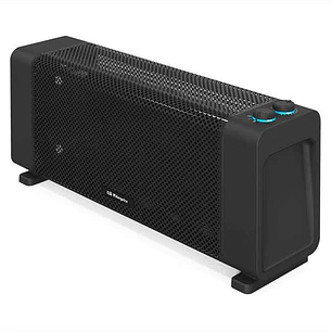 Orbegozo RMB 1500 Radiador de Mica Negro - Potente y Seguro - Conveccion Rapida - Termostato Regulable - Diseño Compacto - Proteccion Antivuelco - Pil