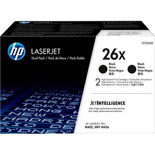 HP CF226X Negro Pack de 2 Cartuchos de Toner Originales - 26X
