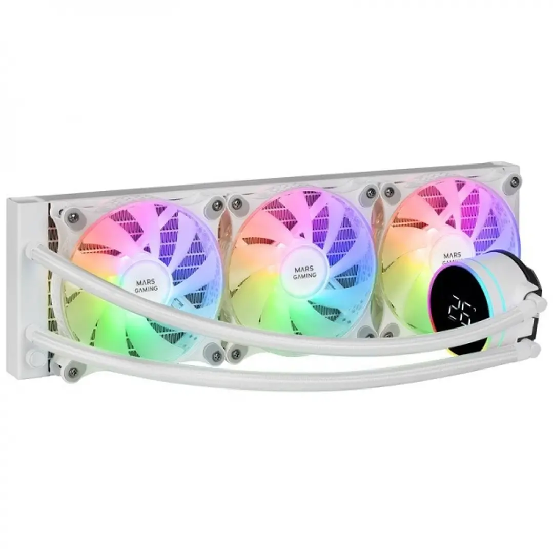 Mars Gaming ML-LCD360 Refrigeracion Liquida ARGB - Tres Ventiladores 120mm - Pantalla LCD Temperatura - Compatibilidad Multisocket - TDP 600W - Tubos  1