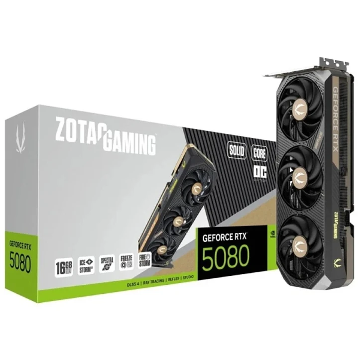 Zotac GeForce Gaming RTX 5080 Tarjeta Grafica 16GB GDDR7 HDMI, DisplayPort 1