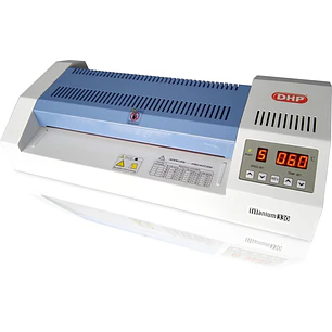 DHP Titanium 330 Plastificadora A3 4 Rodillos - Calentamiento en 3-4 Minutos - Para Fundas hasta 125 micras - Pantalla LCD - Color Blanco