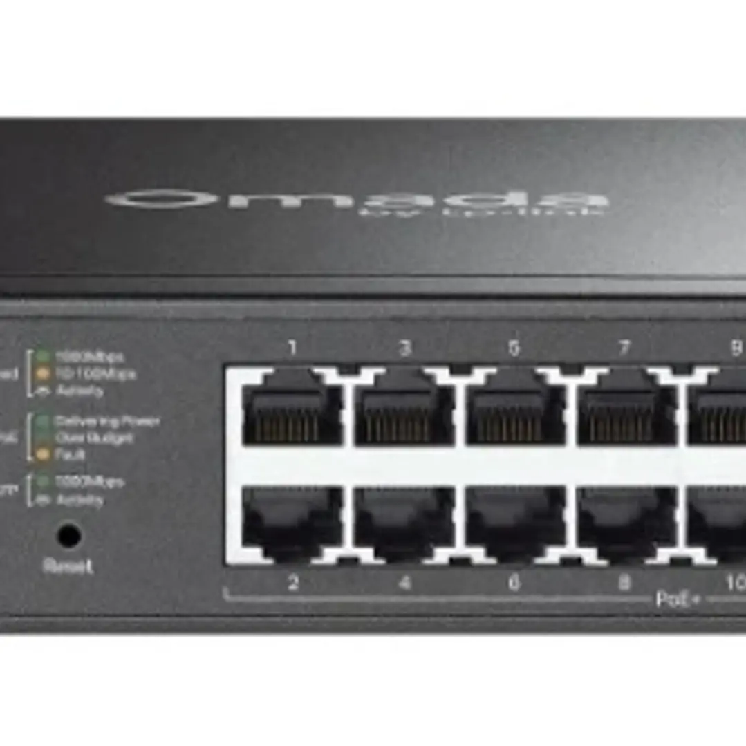 TP-Link Omada ES220GP Switch 20 Puertos - Gestionado - 18xRJ45 PoE+ 1Gbps - 2xSFP 1Gbps - Soporta QOS - Conmutacion hasta 40Gbps - Carcasa Metalica -  1