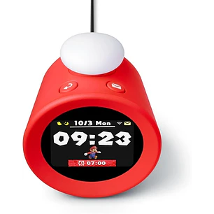 Nintendo Sound Clock Alarmo Reloj Despertador Inteligente - Alarmas con Tematicas de Nintendo - Sensor de Movimiento - Registro de Habitos - Incluye P