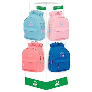 Safta Benetton Basicos Expositor con 8 Ganchos para Mochilas - Carton Reciclado - Estructura Robusta - Compacto y Espacioso - Moderno y Responsable - 