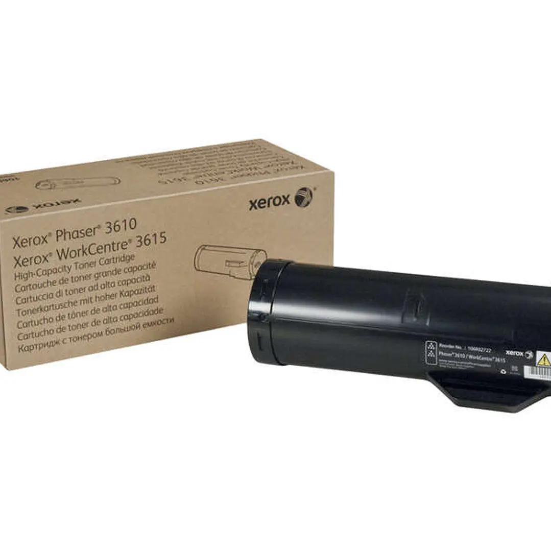 Xerox Phaser 3610/WorkCentre 3615 Negro Cartucho de Toner Original - 106R02722 1