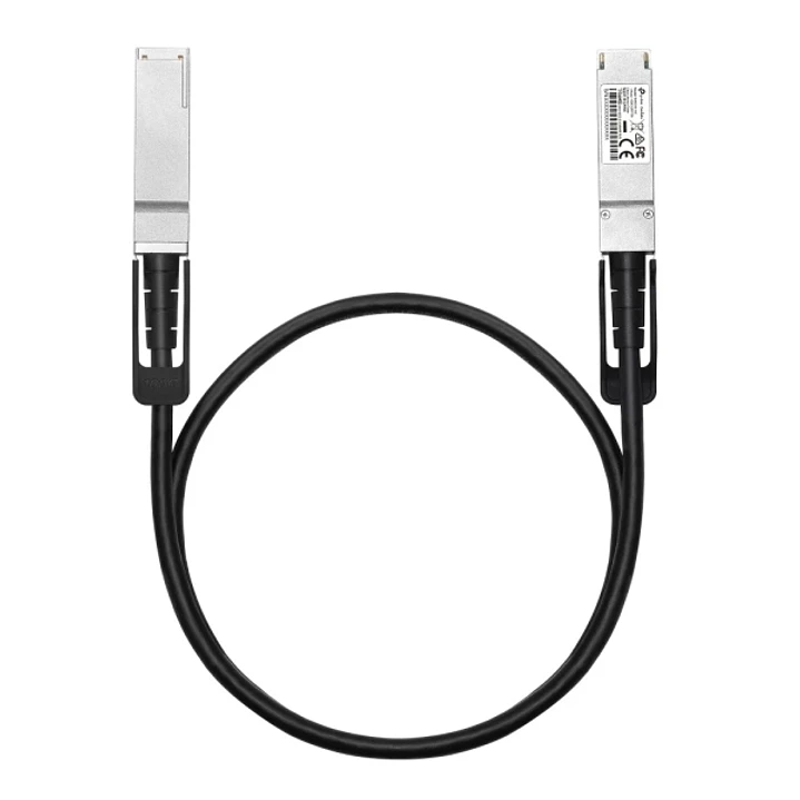 TP-Link Omada SM9220-1M Cable de Conexion Directa de 1m - Velocidad hasta 100Gbps - 30AWG - Plug and Play - Conector QSFP28 - Cobre Plateado - Color N 1