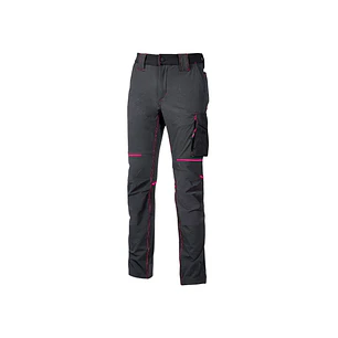 Upower World Lady Pantalon de Tejido U-4 - Talla L - Resistente y Suave, Transpirable y de Secado Rapido, Multiples Bolsillos Funcionales, Ajuste Retr