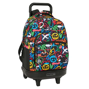 Safta Mochila con Carro - Extraible - Bolsillo Frontal - Portabotellas - Tirador Doble - Hombreras Acolchadas - Asa Acolchada - Tarjeta ID - Base Refo