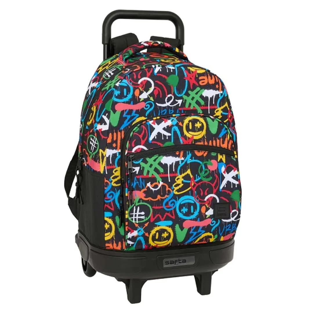 Safta Mochila con Carro - Extraible - Bolsillo Frontal - Portabotellas - Tirador Doble - Hombreras Acolchadas - Asa Acolchada - Tarjeta ID - Base Refo 1