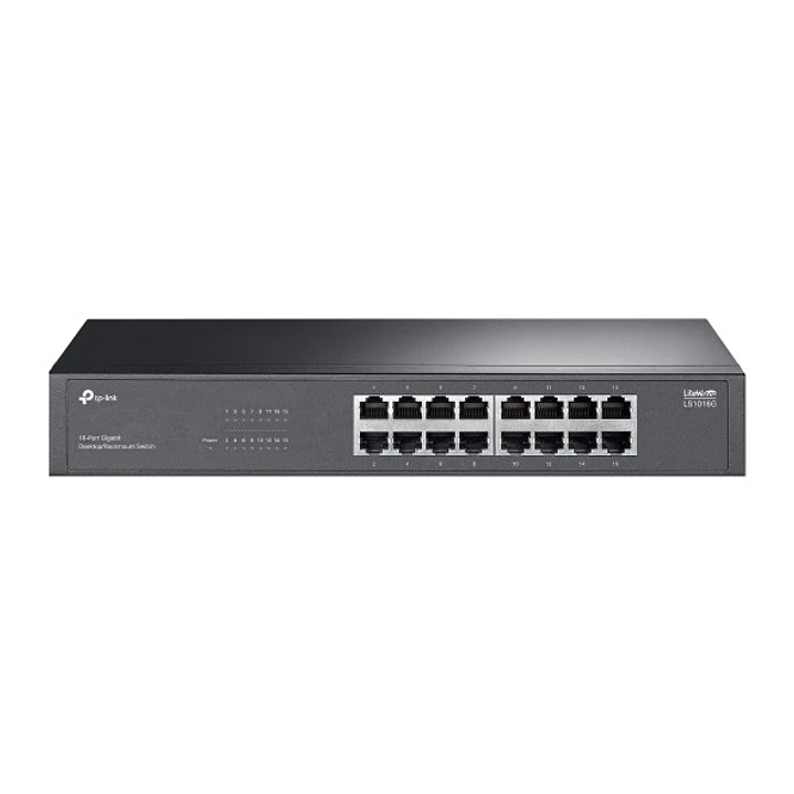 TP-Link LS1016G Switch 16 Puertos - No Administrado - RJ45 1Gbps - Plug and Play - Conmutacion hasta 32 Gbps - Color Negro 1