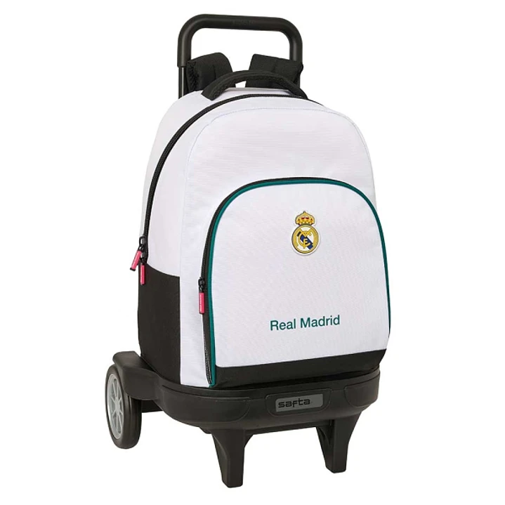 Safta Real Madrid Equipacion 26/27 Mochila con Carro - Extraible - 33L - Portabotellas - Ruedas Antivibracion - Doble Tirador - Asa - Bolsillo Frontal 1