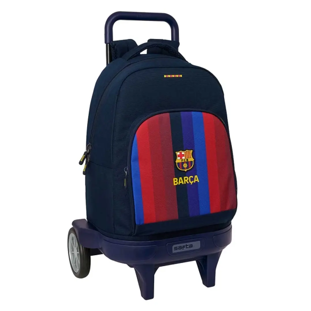 Safta F.C.Barcelona 1ª Equipacion 26/27 Mochila con Carro - Extraible - 33L - Portabotellas - Tarjeta de Identificacion Personal - Doble Tirador - Asa 1