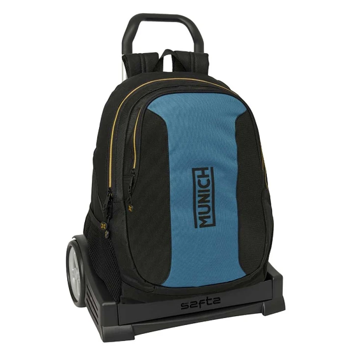 Safta Munich Mochila con Carro - Extraible - 23L - Portabotellas - Cremallera con Doble Tirador - Asa de Mano - Espalda Acolchada Antisudor - 32x44x16 1