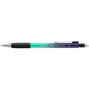 Faber-Castell Grip 1347 Flow Edition Buzzing Blue Portaminas 0.7mm - Atractivo Diseño - Grip de Agarre - Goma de Borrar - Color Azul/Turquesa Degradad