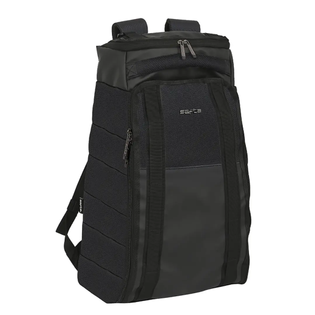 Safta Business Mochila de Viaje - Doble Cremallera - Bolsillos Laterales de Red - Bolsillo Trasero - Hombreras Acolchadas - Espalda Transpirable - Asa 1