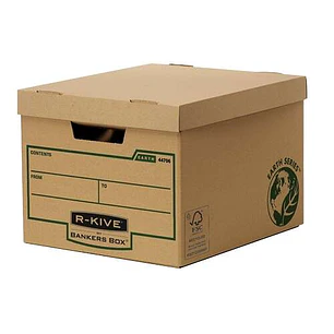 Fellowes Bankers Box Earth Contenedor de Archivos - Montaje Manual - Carton Reciclado Certificacion FSC - Color Marron