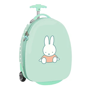 Safta Miffy Friends Maleta Trolley Infantil 16 - Interior con Bolsillo - Ruedas Suaves - Cintas con Cierre PVC - Material Resistente y Ligero - 27.7L