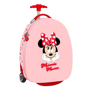 Safta Minnie Mouse Naive Maleta Trolley Infantil 16 - Interior con Bolsillo de Red - Ruedas para Facil Movilidad - Cintas con Cierre de PVC - 27.7L -