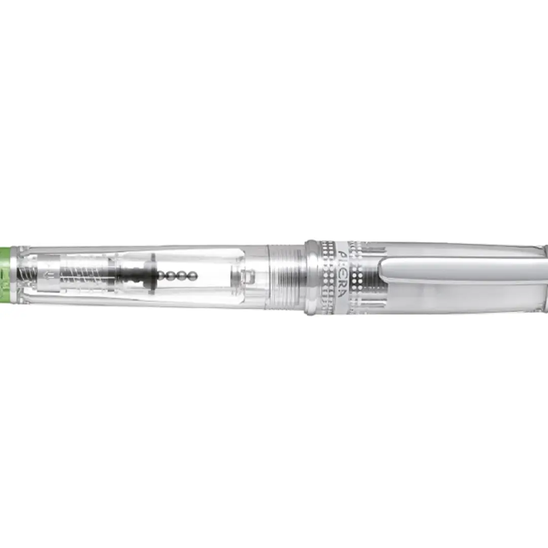 Pilot Prera Pluma Estilografica - Cuerpo Transparente - Incluye Convertidor y Cartucho de Tinta - Color Verde 1