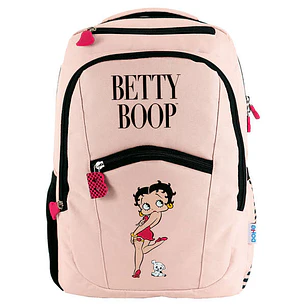 Dohe Mochila Grande de Betty Boop - Fabricada en Poliester - Compartimento Acolchado para Portatil - Bolsillos Delanteros y Laterales - Tirantes Refor