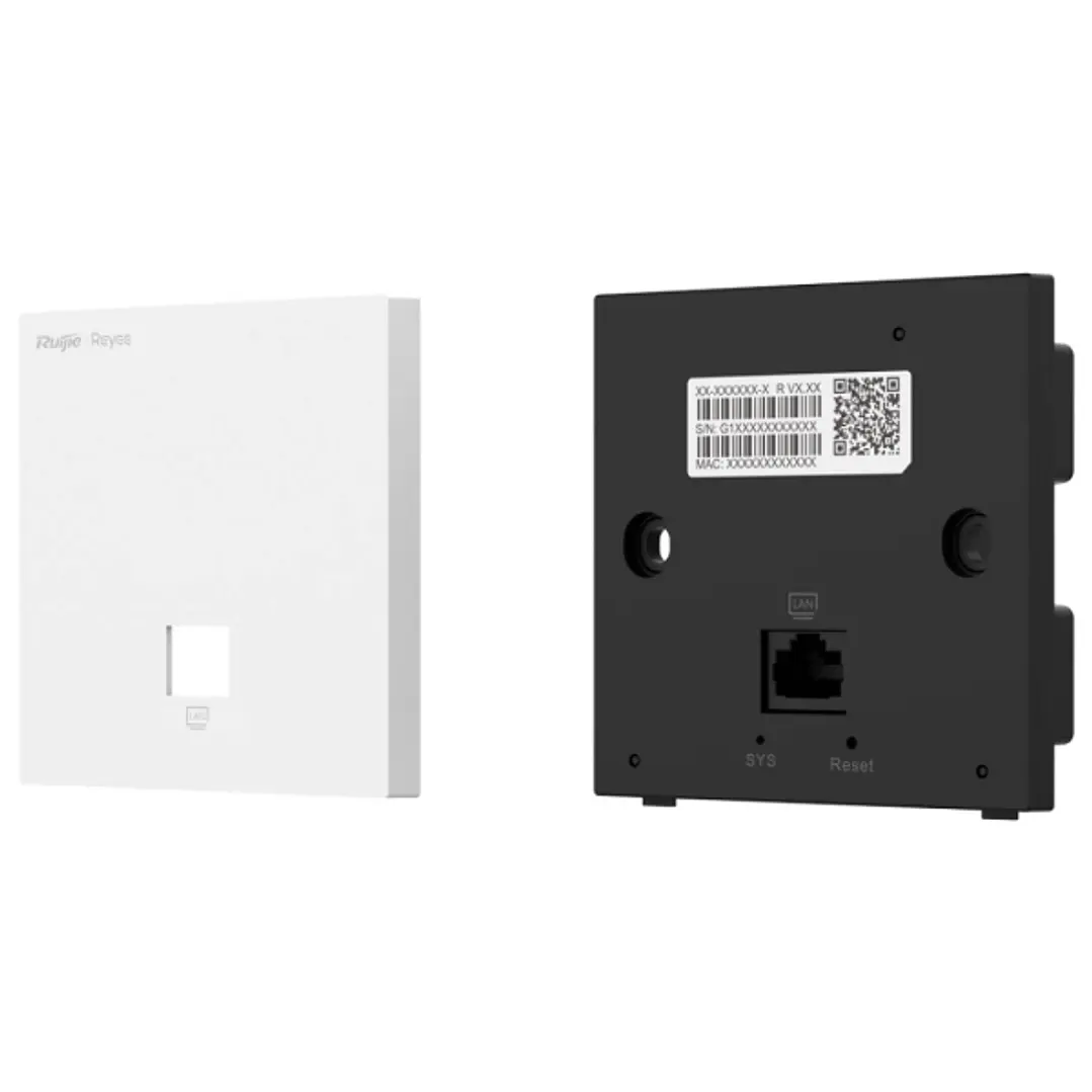 Ruijie RG-RAP1201 Punto de Acceso de Doble Banda - 1.3Gbps - WiFi 5 AC1300 - 2x RJ45 - Tecnologia MIMO 2x2 - Antenas Internas Ethernet - Color Blanco  1