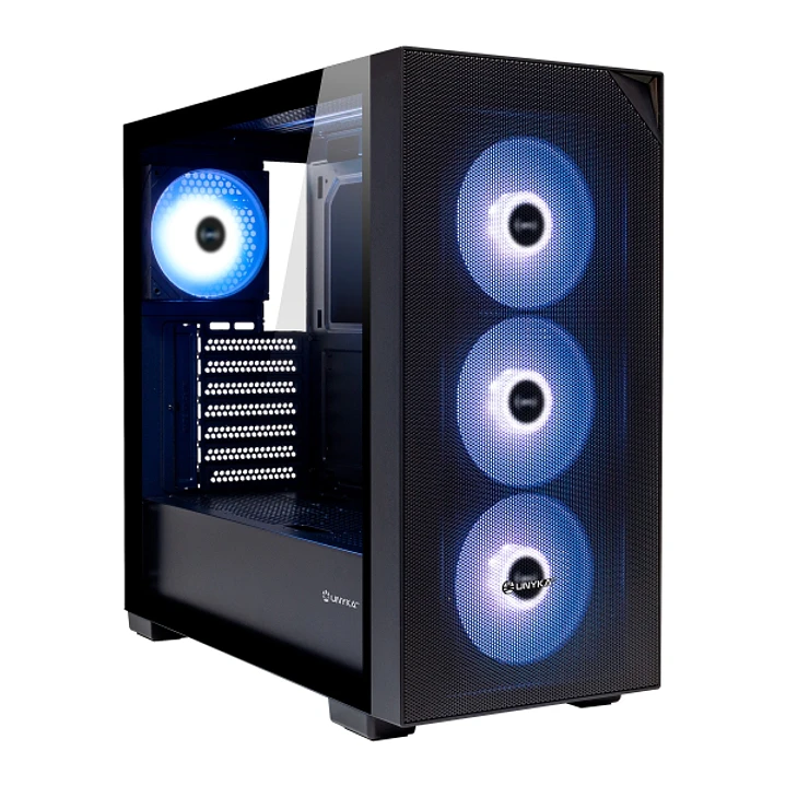 Unykach Revelat Mesh Black Caja ATX, Micro ATX, ITX - Lateral de Vidrio Templado - 3.5