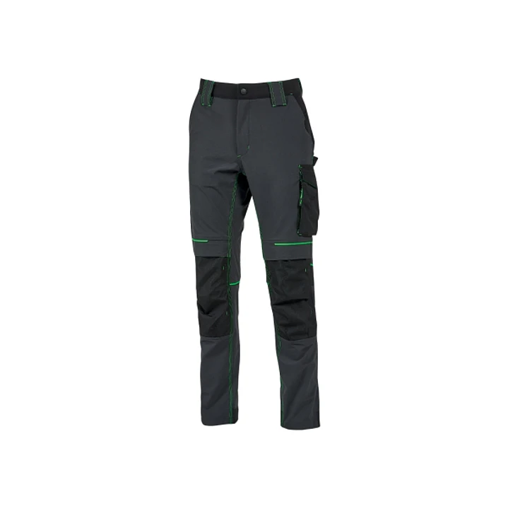 Upower Atom Pantalon de Tejido Elastico - Talla M - Resistente al Agua, Transpirable, Secado Rapido, Bolsillos Multifuncionales, Proteccion Lumbar, Ro 1