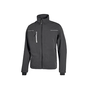 Upower Pluton Chaqueta de Tela Resistente - Talla 4XL - Suave, Repelente al Agua, Transpirable, Secado Rapido, Bolsillos Practicos, Capuchon Retractil