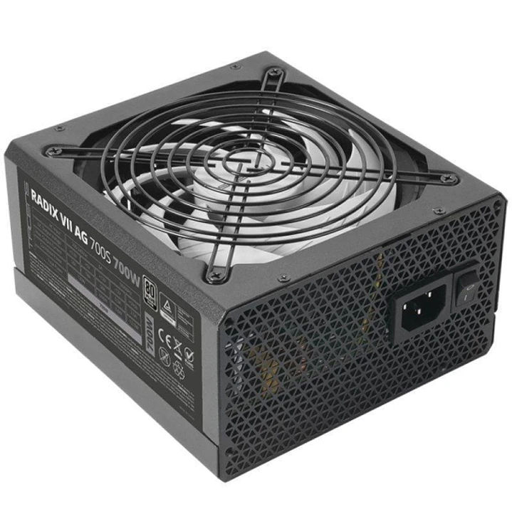 Tacens Radix VII AG 700S Fuente de Alimentacion 700W ATX - PFC Activo - Ventilador 140mm de 12dB - 80 Plus Silver - Cableado Modular - 160x150x85mm -  1