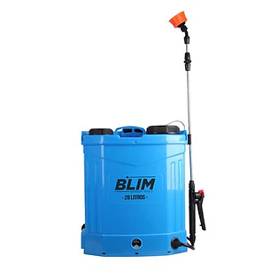 Blim Sulfatadora de Espalda a Bateria 12V 20L - Doble Bomba - Rango de Presion 0 - 0.65mpa - Tanque Ergonomico - Asa Superior - Regulador de Potencia 