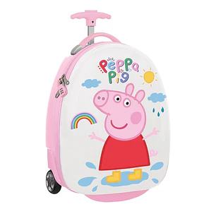 Safta Peppa Pig Ice Cream Maleta Trolley Infantil 16 - Interior con Bolsillo - Ruedas Resistentes - Cintas con Cierre PVC - Material ABS y PC - 27.7L