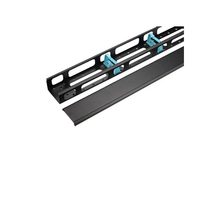 WP Guia Vertical 22U Cableado con Tapa - 1002x195x90mm - Color Negro 1
