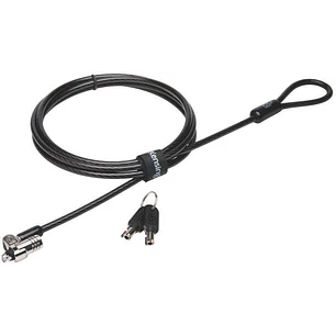 Kensington Candado con Llave Microsaver 20 - Cabezal Resistente de 10mm - Tecnologia Hidden Pin - Tecnologia de Bloqueo T-Bar - Cable de Acero Al Carb