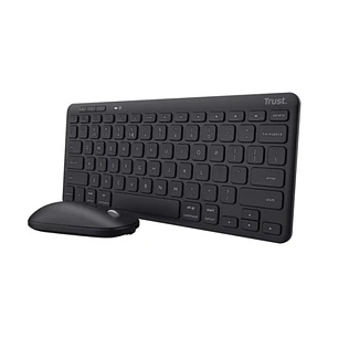 Trust Lyra Pack de Teclado y Mouse Inalambrico Bluetooth - Multidispositivo - Uso Ambidiestro - Color Negro