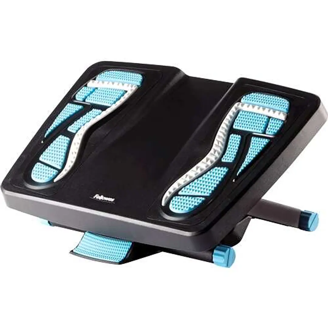 Fellowes Energizer Reposapies - 3 Ajuste de Altura - Superficie Efecto Masaje - Efecto Balanceo - Color Negro 1