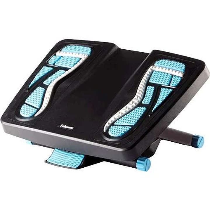 Fellowes Energizer Reposapies - 3 Ajuste de Altura - Superficie Efecto Masaje - Efecto Balanceo - Color Negro 1