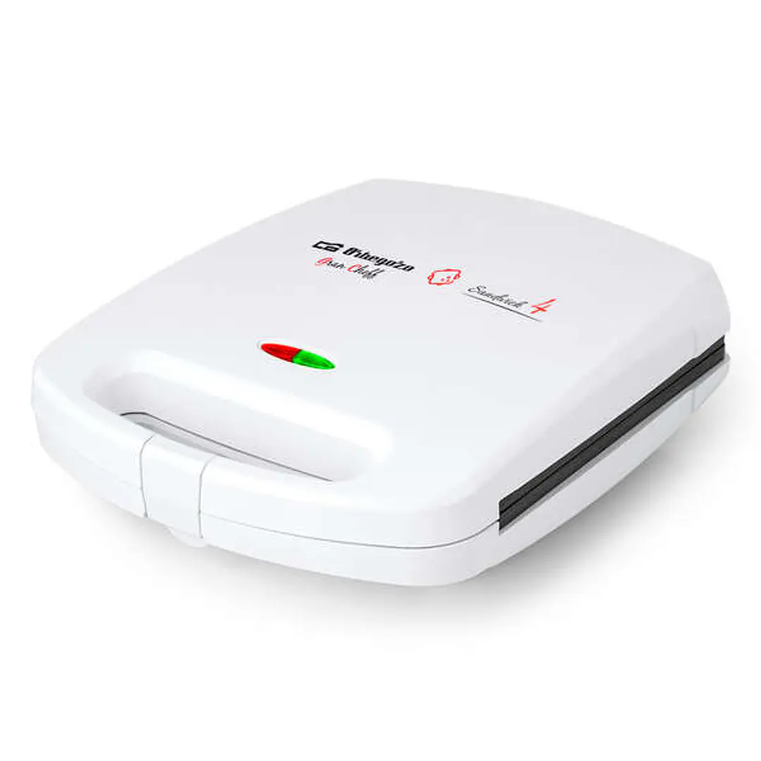 Orbegozo SW 7100 Sandwichera Duradera y Completa - Potencia 1500W - Antiadherente - Almacenamiento Vertical y Horizontal - Proteccion Sobrecalentamien 1
