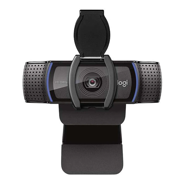 Logitech C920s Webcam HD Pro 1080p - USB 2.0 - Enfoque Automatico - Microfonos Integrados - Tapa de Obturador - Campo Visual de 78º - Cable de 1.50m - 1