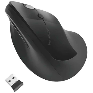 Kensington Pro Fit Ergo Raton Vertical Inalambrico 2.4Ghz 1600dpi - 5 Botones - Inclinación Natural 46,7º - Alcance hasta 20m - Indicador de Carga - C