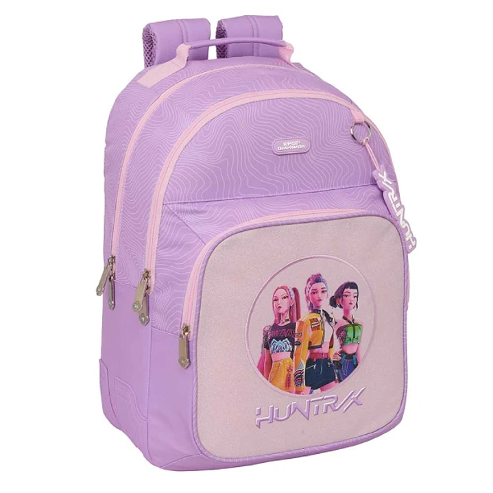 Safta K-Pop Demon Hunters Iconic Mochila - Adaptable a Carro - Bolsillo Frontal - Portabotellas - Cremallera con Doble Tirador - Asa de Mano - Hombrer 1