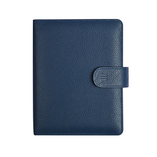 Finocam Open Piel Andrea Agenda Organizador - Anual 2026 - Formato 500 - 165x40x210mm - Semana Vista en Vertical - Color Azul