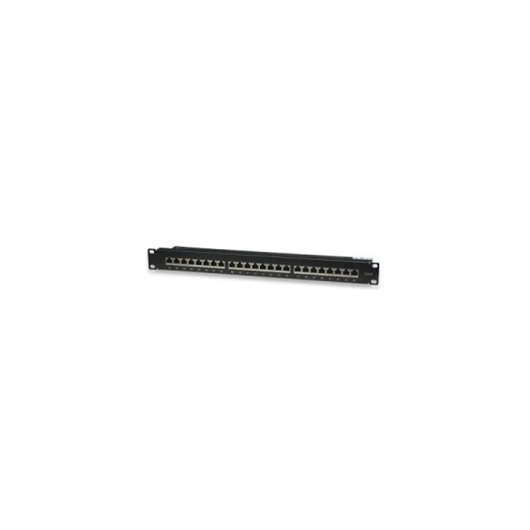 WP Patch Panel de 24 Puertos RJ45 CAT6 FTP - 1U IDC - Color Negro 1