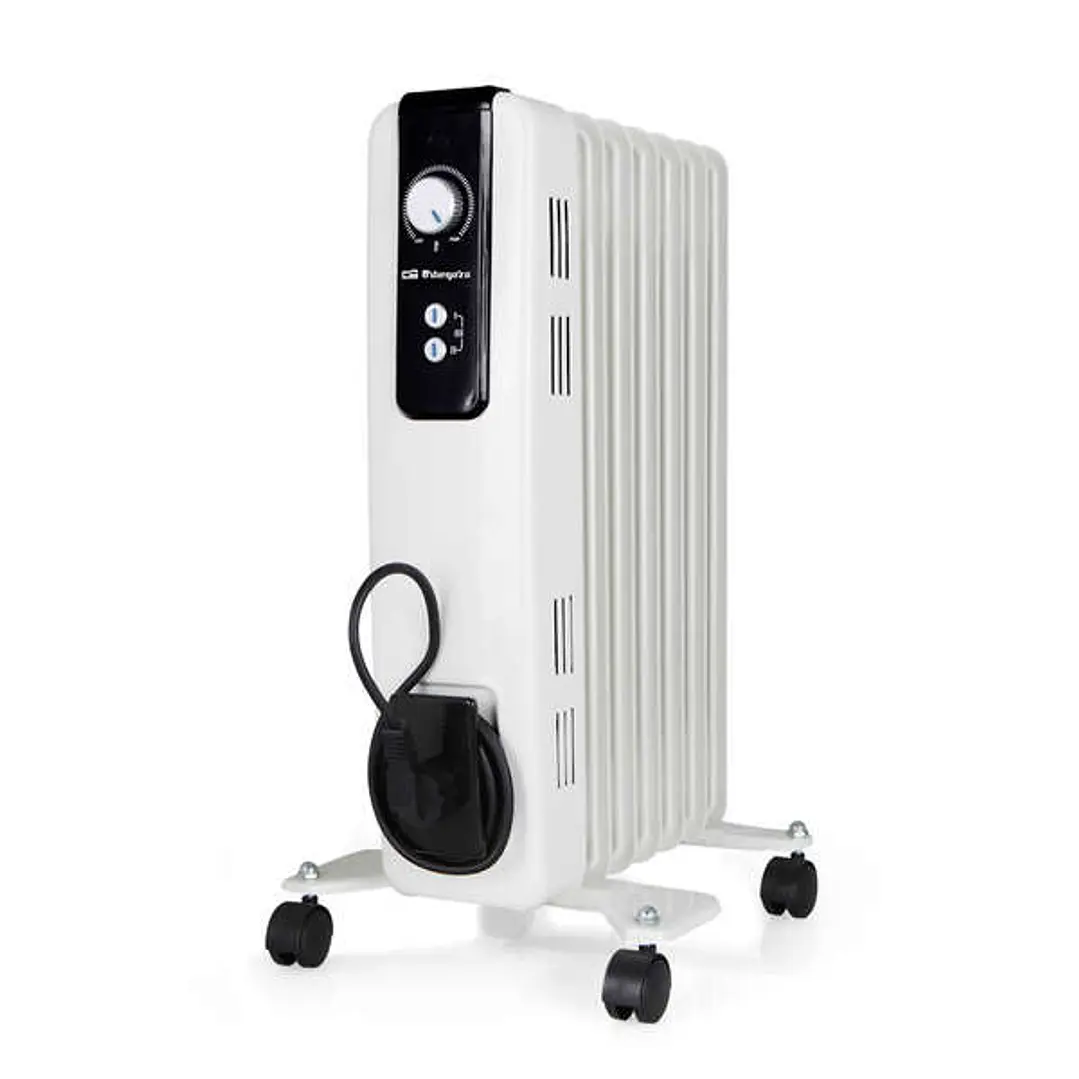 Orbegozo RH Serie Radiador Compacto - Potente y Silencioso - 3 Niveles de Potencia - Termostato Regulable - Termofusible de Seguridad - Luces Led - Ru 1