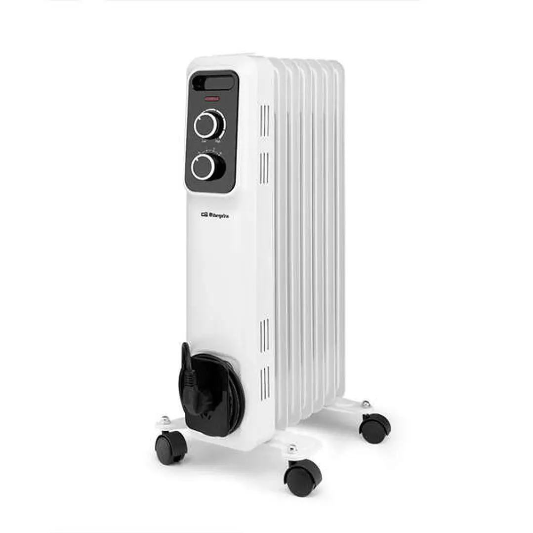 Orbegozo RS 1500 Radiador de Aceite Elegante y Potente - Potencia Maxima 1500W - 7 Elementos Calorificos - Proteccion contra Sobrecalentamiento y Anti 1