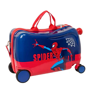 Safta Spider-Man Maleta Trolley Infantil - Reposapies - Bandolera Ajustable - Asas de Mano - Tiradores con Ranura para Candado - Interior Forrado - 44