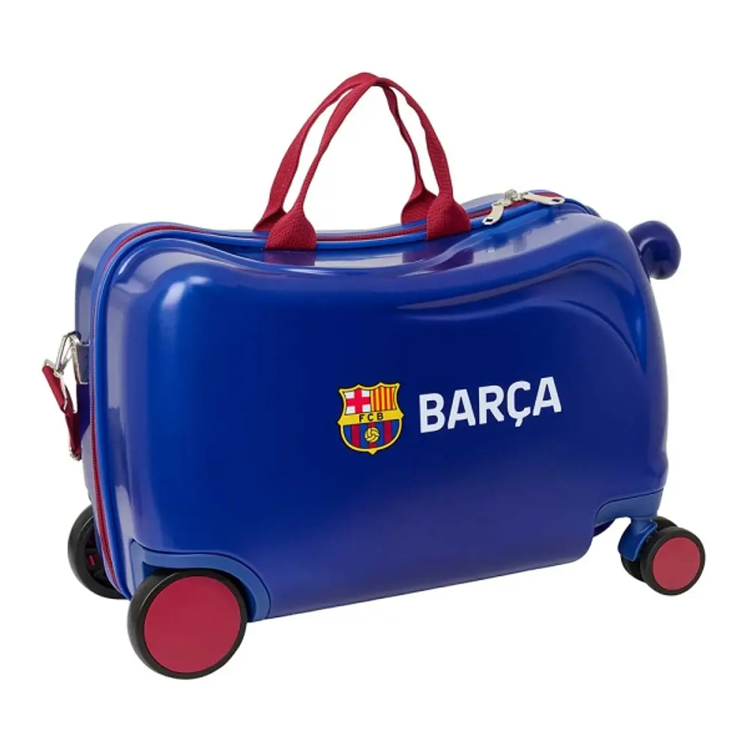 Safta F.C.Barcelona 1ª Equipacion 26/27 Maleta Trolley Infantil - Reposapies - Bandolera Ajustable - Asas de Mano - Tiradores con Ranura para Candado  1