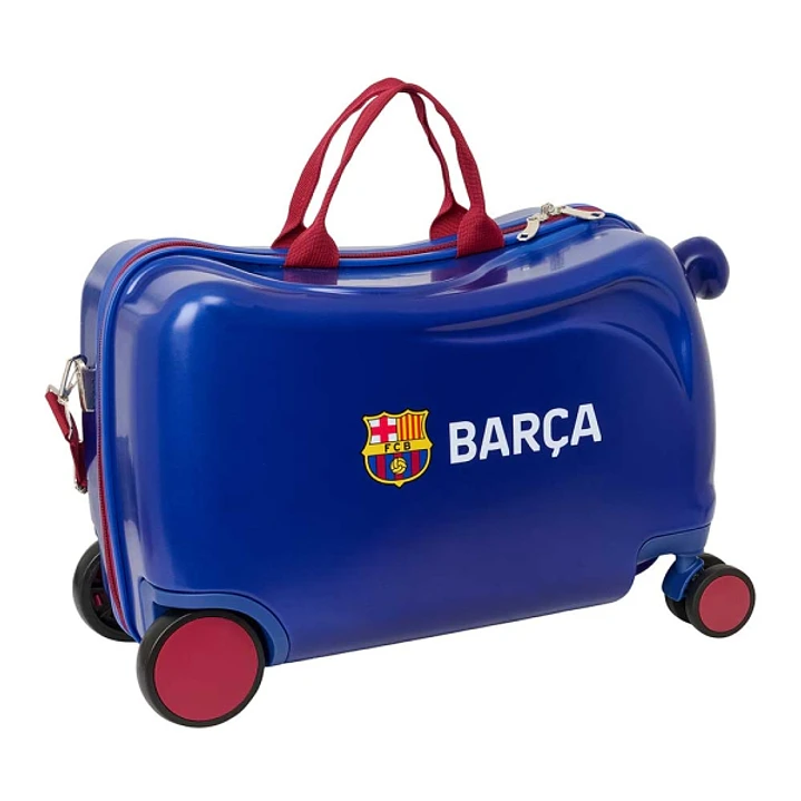 Safta F.C.Barcelona 1ª Equipacion 26/27 Maleta Trolley Infantil - Reposapies - Bandolera Ajustable - Asas de Mano - Tiradores con Ranura para Candado  1