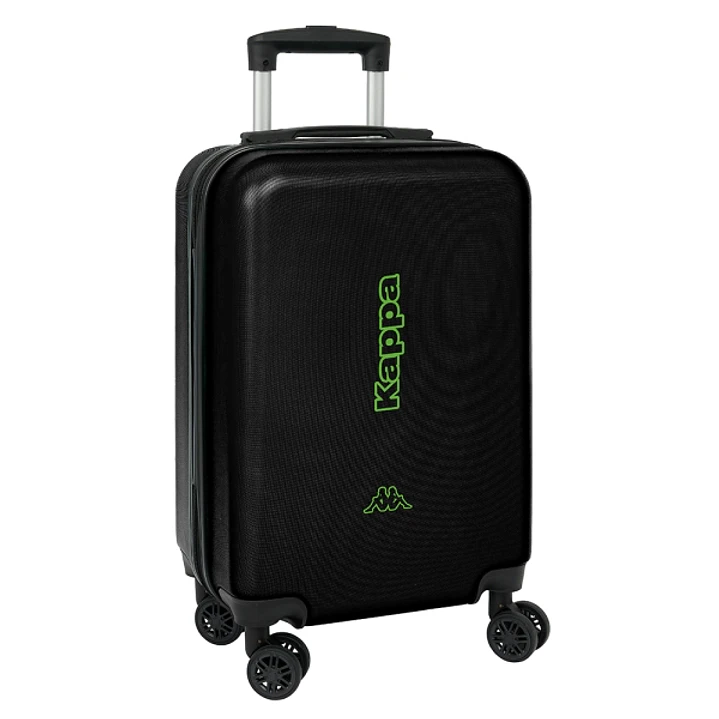 Safta Kappa Black Maleta Trolley de Cabina 20 - Seguridad con Candado - Interior Forrado - Cremallera - Cintas Elasticas PVC - Ruedas Giratorias - Aj 1