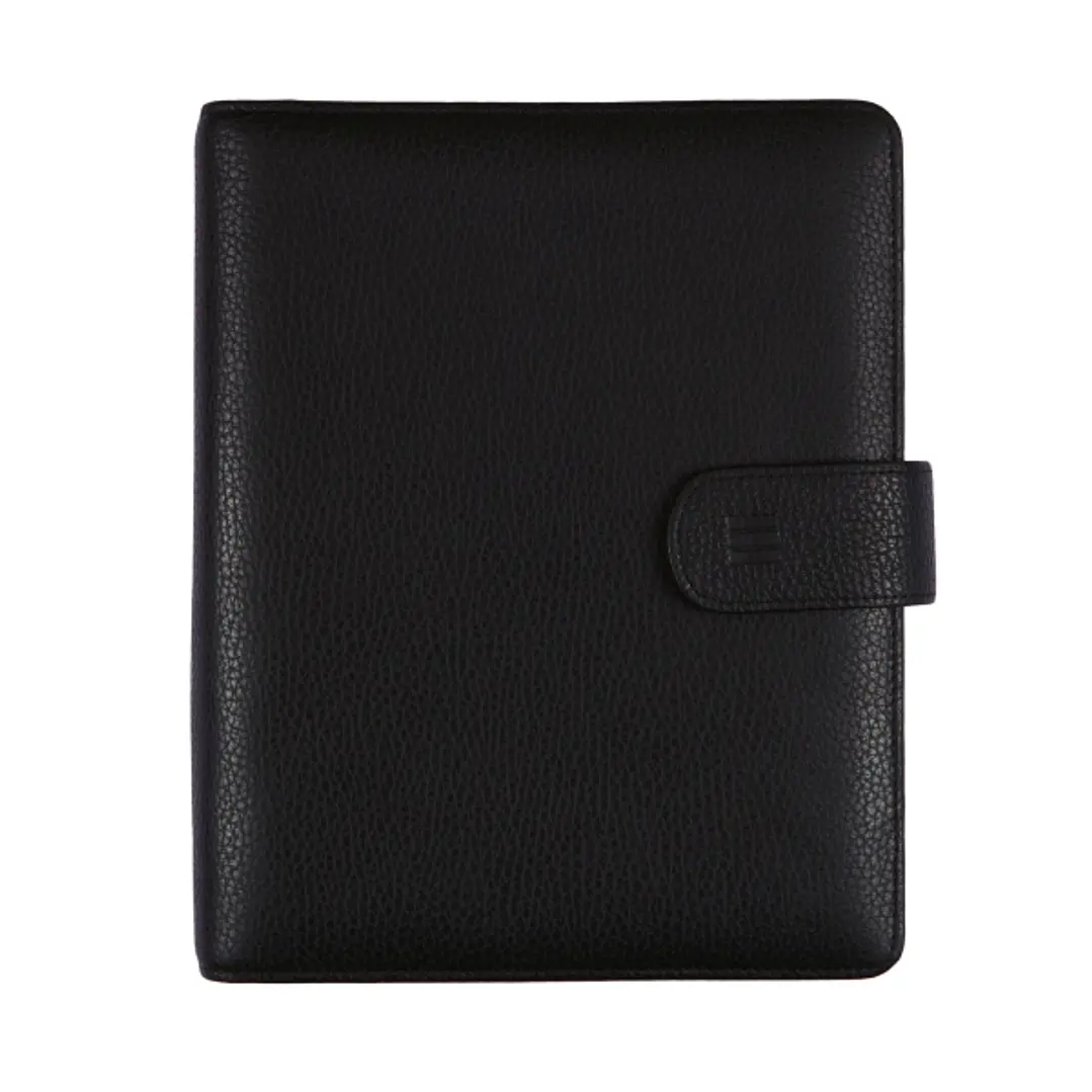 Finocam Open Piel Andrea Agenda Organizador en Catalan - Anual 2026 - Formato 1000 - 205x43x249mm - Semana Vista en Vertical - Color Negro 1