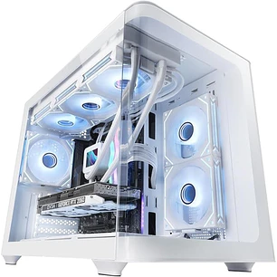 Mars Gaming MC-FUSIONM Minitorre Ultracompacta - Soporte MicroATX/Mini-ITX - Cristal Templado Curvo Continuo - Soporte para Refrigeracion Liquida - 5 